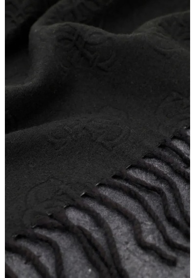 Guess V Yaka Püsküllü Panço Aw5660pol03 Kadın Panço Aw5660 Pol03 Bla Siyah
