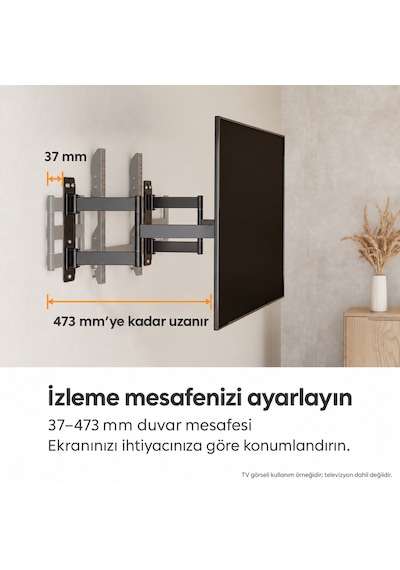 Npo Std9346 Ağır Hizmet Tipi Köşe-kenar Uyumlu 55-90" 80kg Destekli Haraketli Slim Tv Askı Aparatı Diğer Npo Std9346 Ağır Hizmet Tipi Köşe-kenar Uyumlu 55-90" 80kg Destekli Haraketli Slim Tv Askı Aparatı Diğer