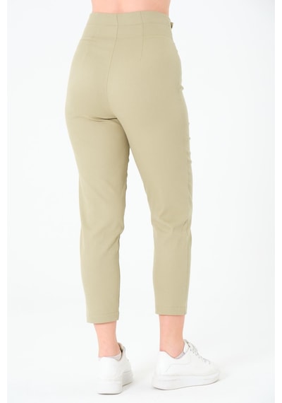 Sortie Collection Pileli Gabardin Pantolon Olive