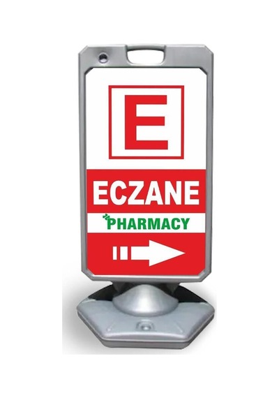 Eczane Pharmacy Reklam Ve Yönlendirme Uyari Dubasi A Tabela Gri