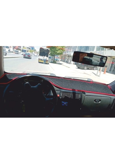 1999-2002 Modellerine Uygun Volkswagen Polo Torpido Koruma Halısı Siyah Kenar Renk Kırmızı