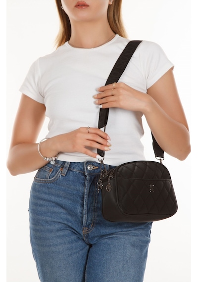 Newish Polo Kadın Çapraz Askılı Omuz Çantası New235 - Siyah