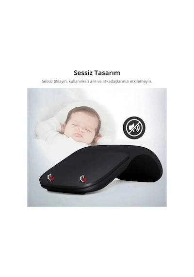 Etashop Katlanabilir Kablosuz 2.4g Arc Mouse Sessiz Dokunmatik 1000 Dpı Taşınabilir Ergonomik Fare Diğer
