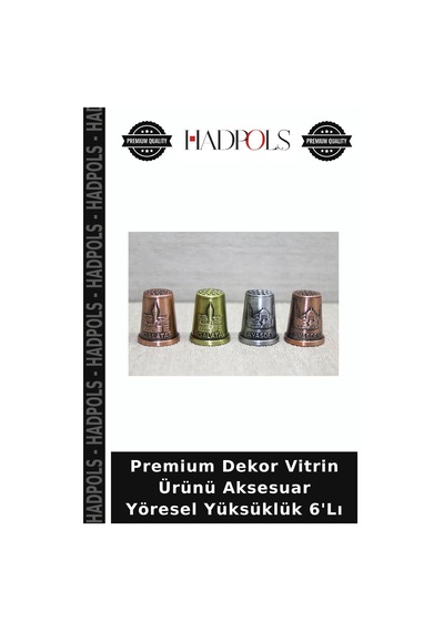 Premium Dekor Vitrin Ürünü Aksesuar Yöresel Yüksüklük 6'lı