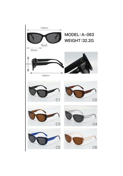 Kadın Uv-400 Korumalı Lüks Güneş Gözlüğü Gri - 720068410 Gri