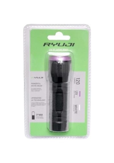 Ryuji Uv Ve Beyaz Renk 120 Lümen 10cm Pilli El Feneri Siyah