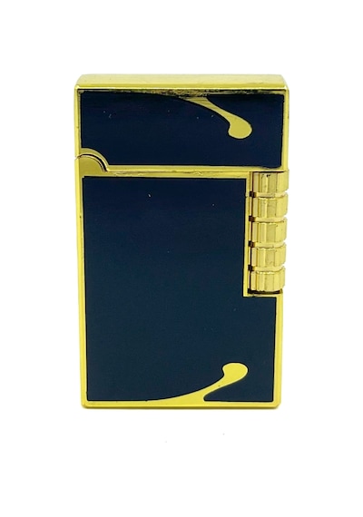 Dupont Tarzı Metal Çakmak Soft Flame Mum Alev - Black Gold