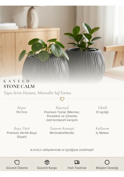 Kaveld Stone Calm El Yapımı Dekoratif Seramik Görünümlü Saksı Çizgi Kabartmalı Minimalist Iç Mekan Saksısı Salon Balkon Ofis Çiçeklik Ev Dekoru Siyah Kaveld Stone Calm El Yapımı Dekoratif Seramik Görünümlü Saksı Çizgi Kabartmalı Minimalist Iç Mekan Saksısı Salon Balkon Ofis Çiçeklik Ev Dekoru Siyah