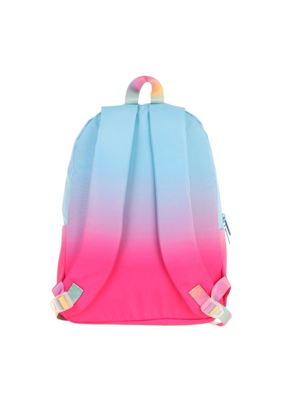 Kaukko Rainbow Kız Çocuk Üç Bölmeli İlkokul Ve Ortaokul Çantası - Mavi Pembe Renk Geçişli - K1797 Mavi - Pembe