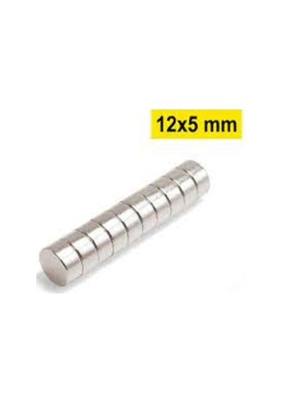 Neodyum Mıknatıs 12x5 Mm 10 Adet