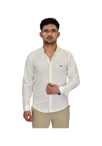 Erkek Likralı Spor Silim Fit Gömlek Bgl-st04332 Ekru