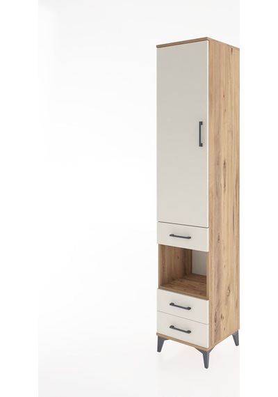 Hyperion Dolap 3 Raflı 3 Çekmeceli Tek Askılı 44x44x221 Çam-aytaşı Atlas Çam