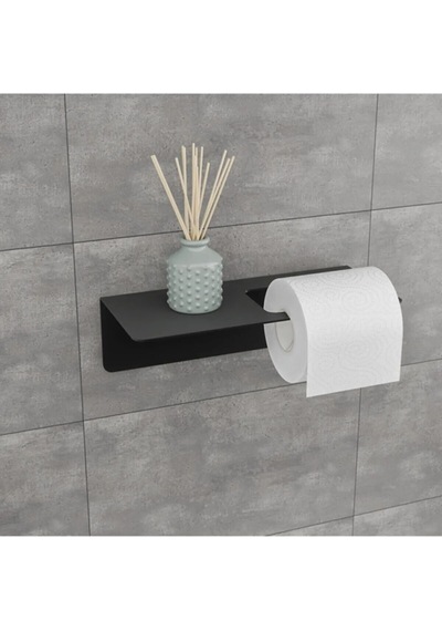 Siyah Modern Tuvalet Kağıdı Askısı, Wc Kağıtlık