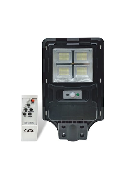 Cata Ct 4640 Solar Güneş Enerjili 200w Sensörlü Sokak Armatür 6400k Beyaz Işık Siyah