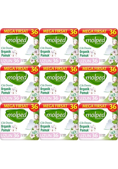 Molped Pure & Soft Hijyenik Ped Uzun 9 x 36'lı