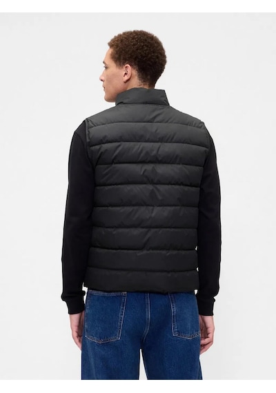 Gap 790584003 V-frch Logo Ltwt Puffer Vest Erkek Yelek Siyah