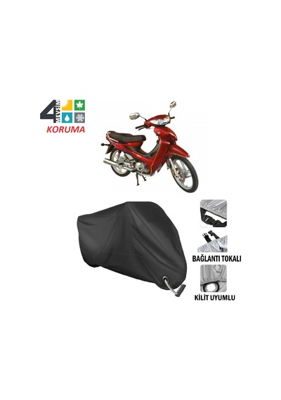 Mondial 110 Ft Motosiklet Branda ( Kilit Uyumlu - Siyah