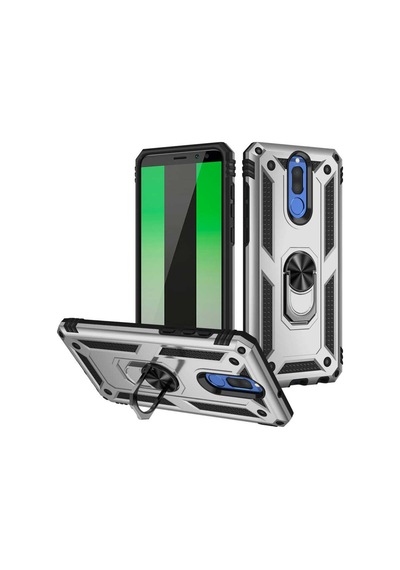 Huawei Mate 10 Lite Kılıf Zore Vega Yüzüklü Standlı Zırh Kılıf