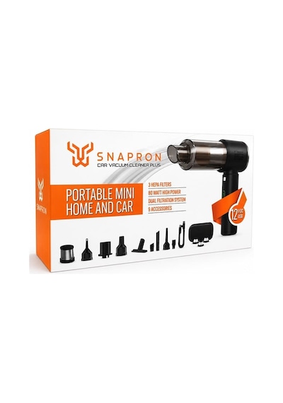 Snapron Snv-3002 80w 7.4v Şarjlı Mini Araç Ve Ev Süpürgesi + Çift Filtrasyonlu Çok Fonksiyonlu Temizlik Seti