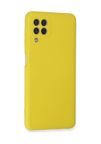 Samsung Galaxy Uyumlu A22 Kılıf Nano İçi Kadife Silikon - Sarı Bz8683140299736
