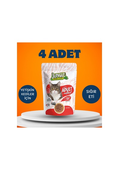 Adult Instinct Sığır Etli Yaş Kedi Maması 4 X 100 Gr