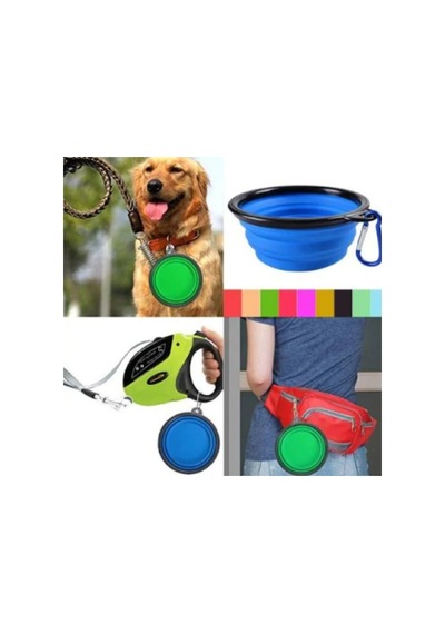 Katlanabilir Silikon Köpek Mama ve Su Kabı 350 ML