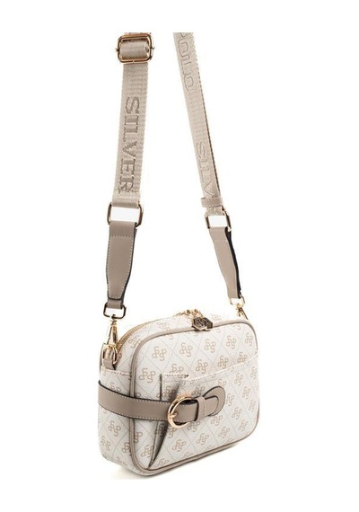 Silver Polo Sp1256 Kadın Çapraz Çanta Monogram Bej-kum
