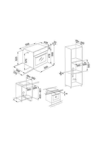 Franke FSL 86 H BK - FHTL 755 TC XS DÜZ - FPJ 915 V Bk A Inox - Siyah Ankastre Set