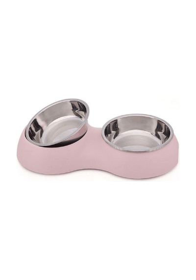 Nunbell Melamin Çelik Mama Kabı İkili