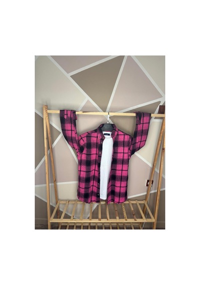 Mcz Giyim Pembe Renk Uzun Kollu Slim Fit Erkek Oduncu Gömleği
