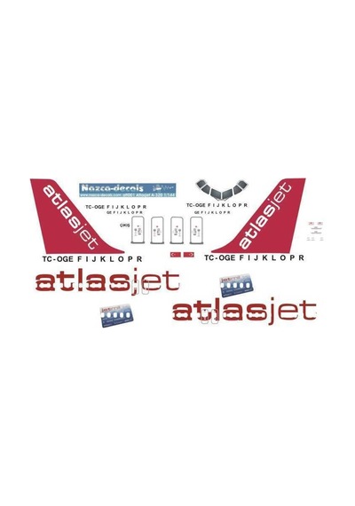 Nazca Decals Atj001b 1/144 Ölçek, Atlasjet A320
