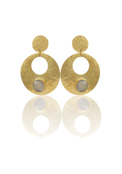 Kadir Jewellery 22 Ayar Altın Kaplama Vintage Küpe -el İşçiliği Ve Hipoalerjenik Küpe Gri 58730143