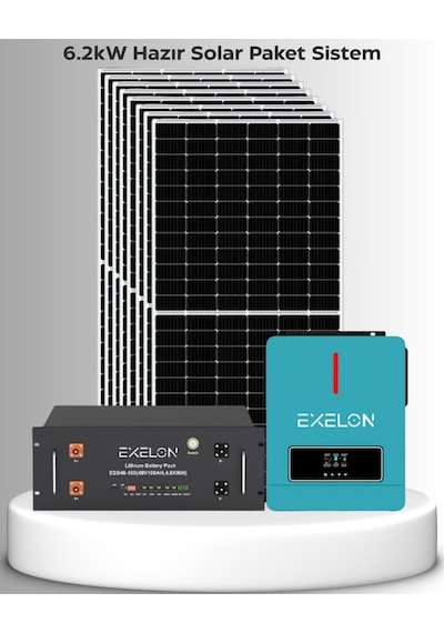 6.2kw Hazır Solar Paket 48v Mppt Akıllı İnverter Off-grid Sistem