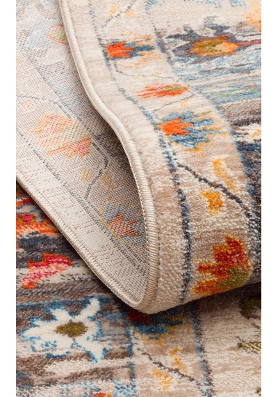Hoom Rugs Petra 19 Bej Multy Makine Halısı Mavi