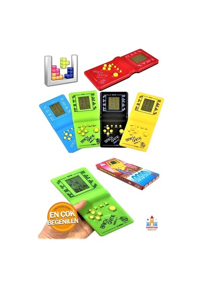 Pilli Tetris Oyun Konsolu - Nostaljik Atari Tarzı Renkli Bloklar İle Eğlenceyi Keşfedin