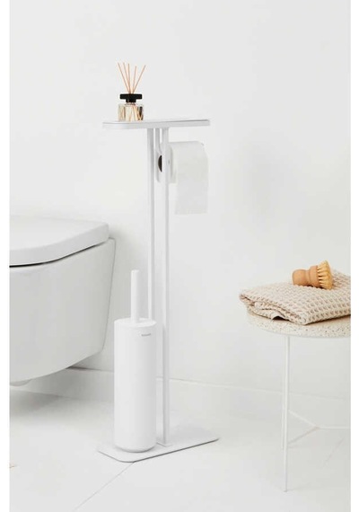 Brabantia Mındset Fresh Whıte Standlı Organizer, Tuvalet Kağıdı Tutucusu Ve Tuvalet Fırçası Beyaz