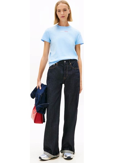 Tommy Jeans Kadın Tişört Dw0dw22277 Mavi