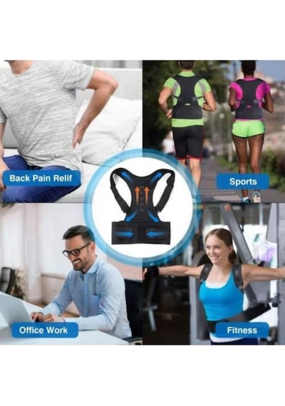 Manyetik Spor Dik Duruş Erkek Bel Omuz Sırt Destek Korsesi