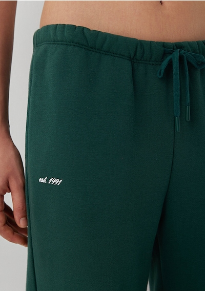 Mavi Logo Baskılı Örme Pantolon Çınar Yeşili Yeşil