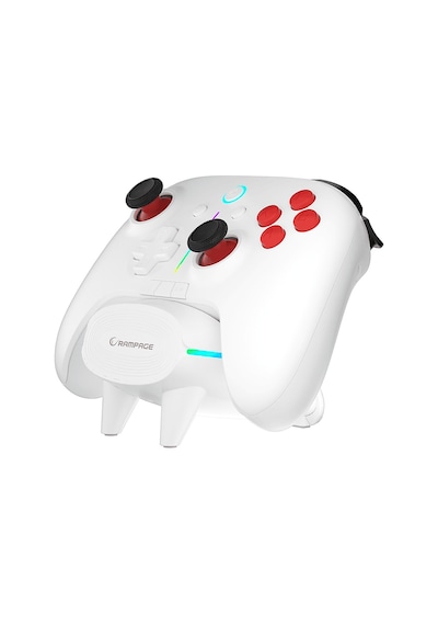 Rampage Hydra Pro Bluetooth + 2.4 Ghz Şarj İstasyonlu RGB Joypad Oyun Kolu Beyaz