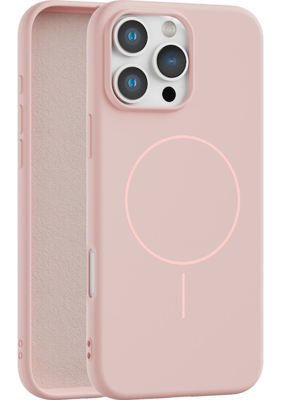 Apple Uyumlu iPhone 16 Pro Max İçi Kadife Magsafe Wireless Şarz Özellikli Telefon Kılıfı Pembe