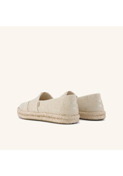 10023022 Champagne Glimmer Terlik Kadın 10023022 Toms Alpargata Rope 2.0 Champagne Glimmer Slub Can