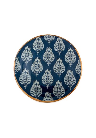 Holza Yuvarlak Tepsi 30x30 Cm Açık Bej