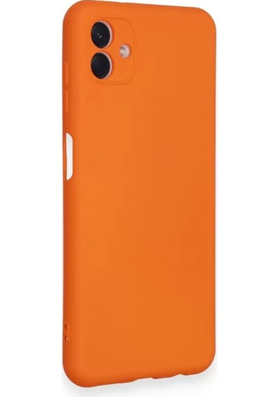 Newface Samsung Galaxy A04 Kılıf Nano İçi Kadife Silikon - Turuncu