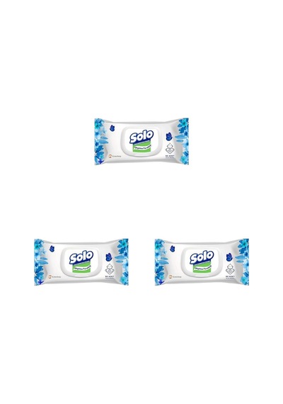 Solo Islak Havlu Okyanus Ferahlığı 90 Yaprak 3lü Paket 10'lu Set