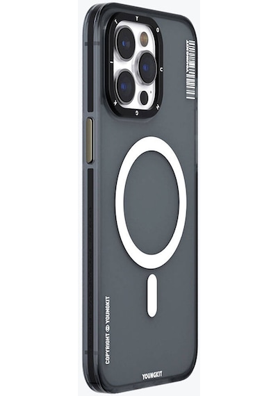 Apple Uyumlu iPhone 15 Pro Kılıf Magsafe Şarj Özellikli Youngkit Jiansha Serisi Kapak Pembe