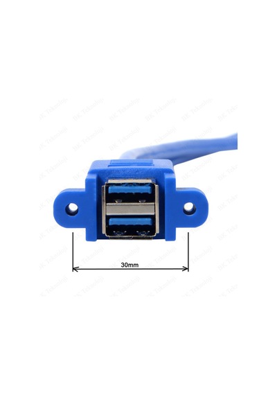 20 Pin USB 3.0 Dişi to 2x USB 3.0 Anakart Panel Tipi Kablo - 50cm