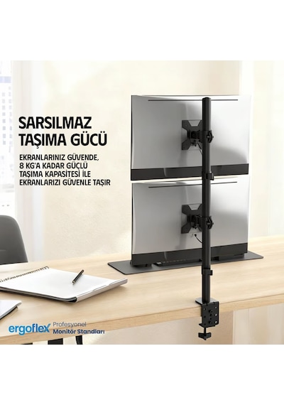 Ergoflex Ef63 Steel Design 2-8 Kg Asansörlü 13"-32" Monitör Stand