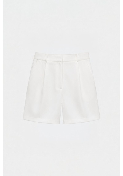 Suud Collection Ekru Mia Pileli Şort
