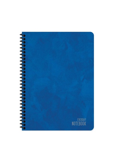 Keskin 16,5 X 22,5 Çizgili Karton Kapak Spiralli Alfa Defter - Mavi Çok Renkli